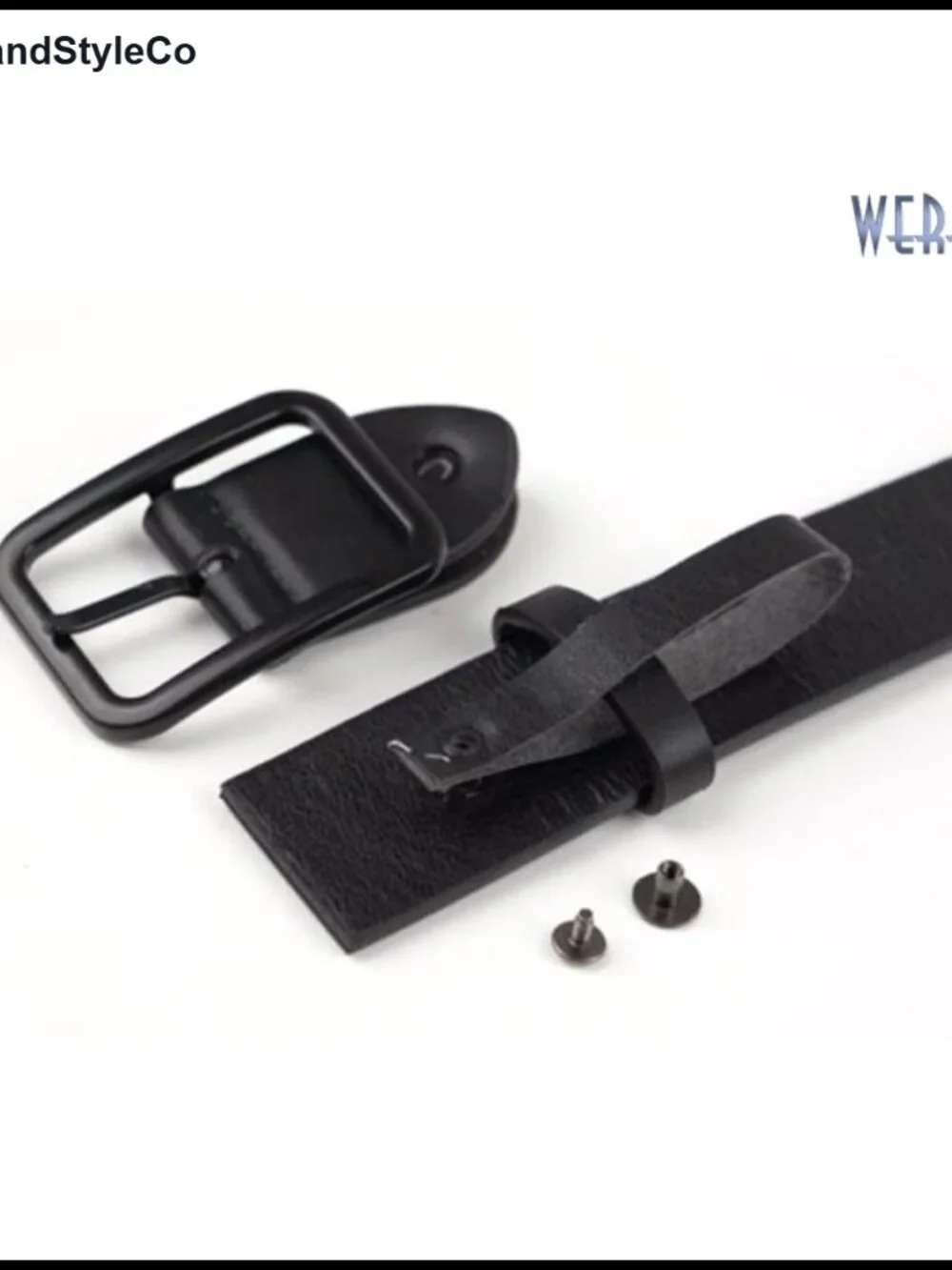 Women's Faux Leather Belt with Square Silver Buckle, 1.3 Inch Width, Adjustable